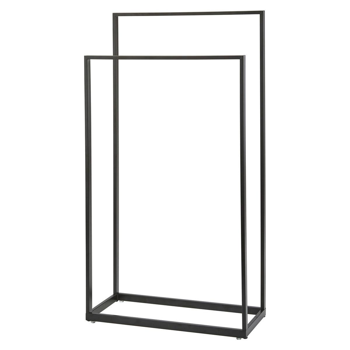 UCHWYT NA RĘCZNIK YURI - czarny, Basics, metal (45/20/84.5cm) - Aquanova