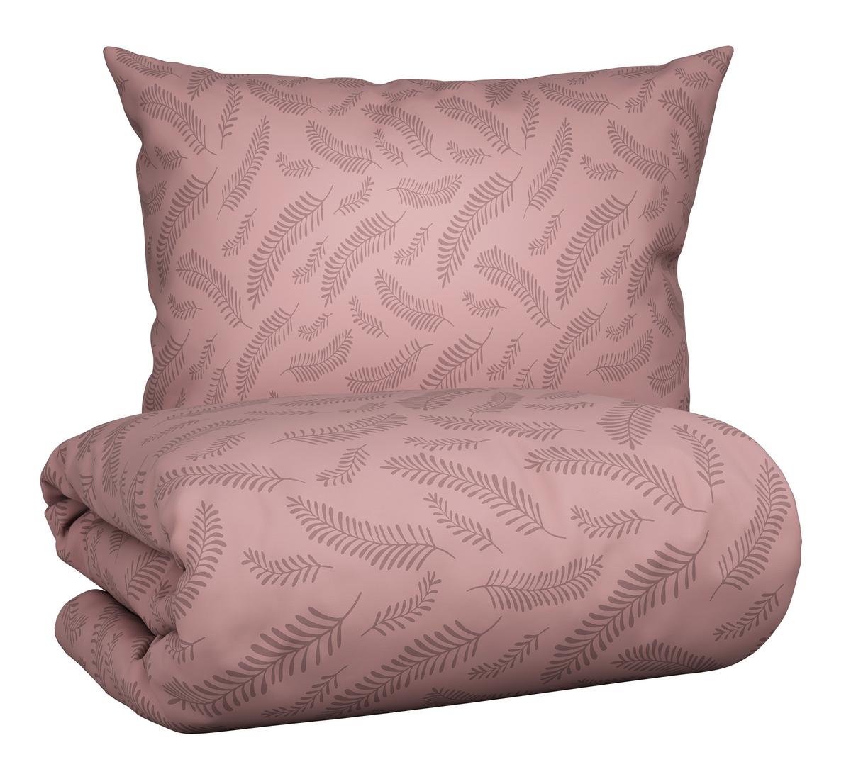 Bettwäscheset FERNS - Mauve, Modern, Textil (160/210cm) - Mömax