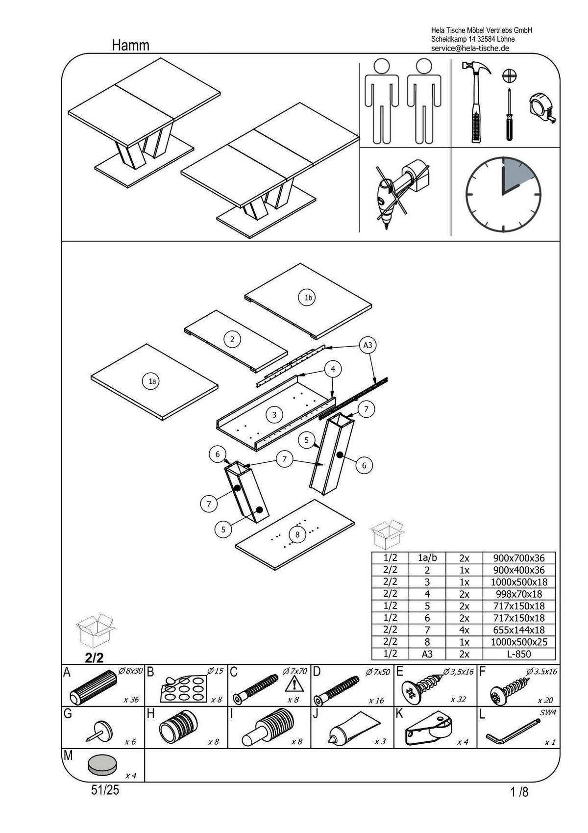 Esstisch Hamm T Eiche Artisan/Schwarz - Schwarz/Eiche Artisan, MODERN, Holzwerkstoff (140-180/76/90cm) - MID.YOU