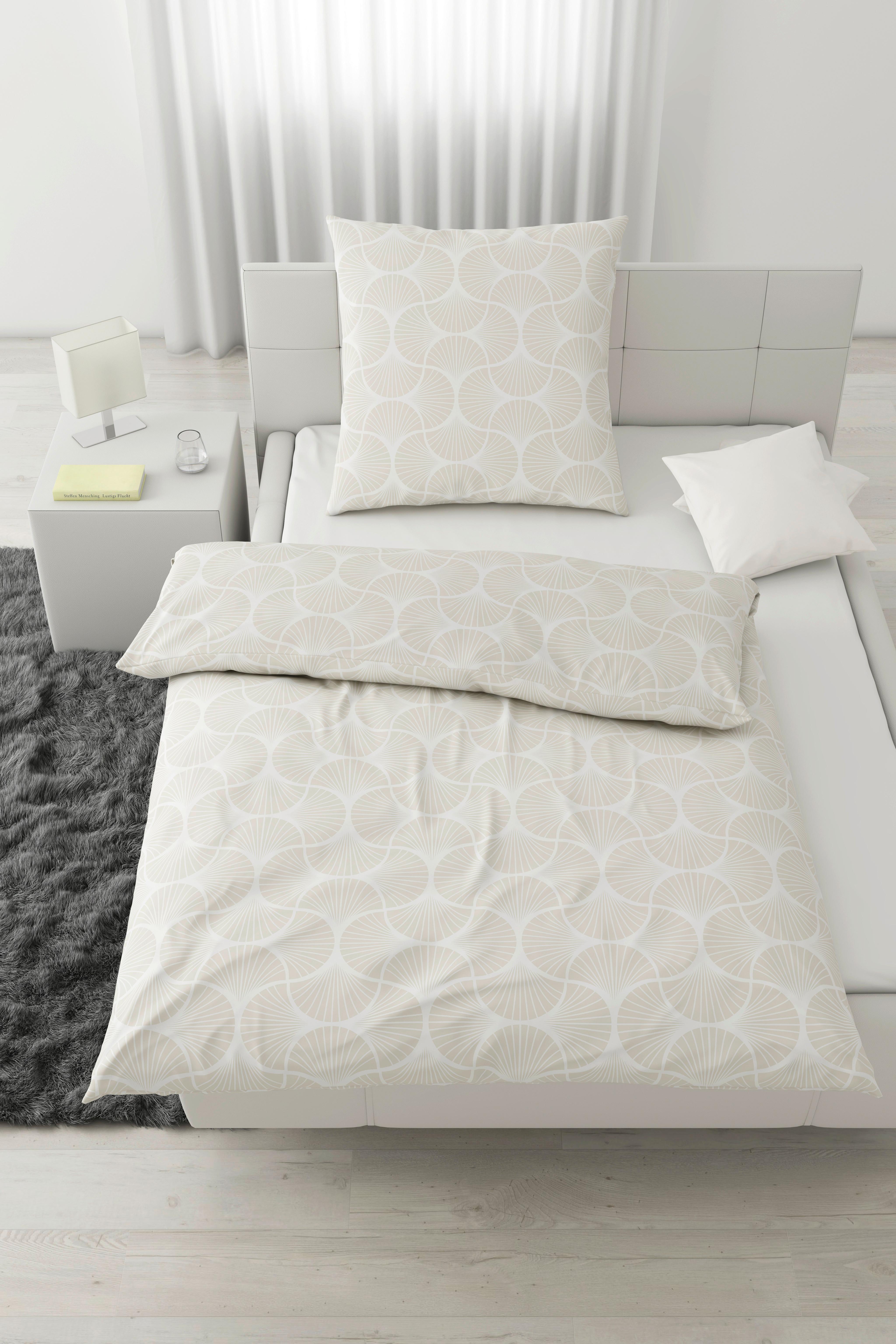 Bettwäsche Finn XL Naturfarben ca. 155x220cm - Naturfarben, MODERN, Textil (155/220cm) - Modern Living