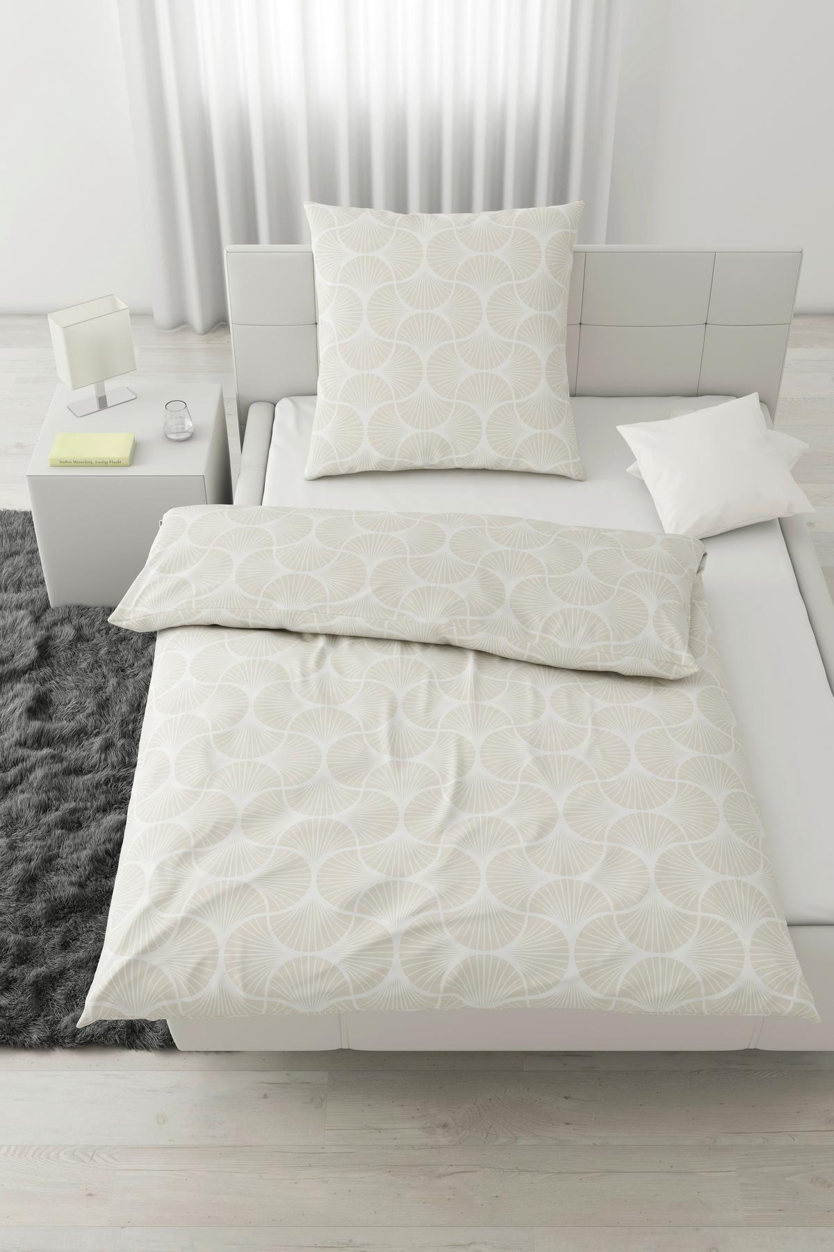Bettwäsche Finn XL Naturfarben ca. 155x220cm - Naturfarben, MODERN, Textil (155/220cm) - Modern Living