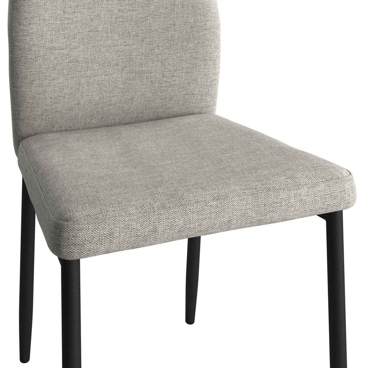 Stol Augusta, Siva - siva/črna, Konvencionalno, kovina/tekstil (45/87/56.5cm)