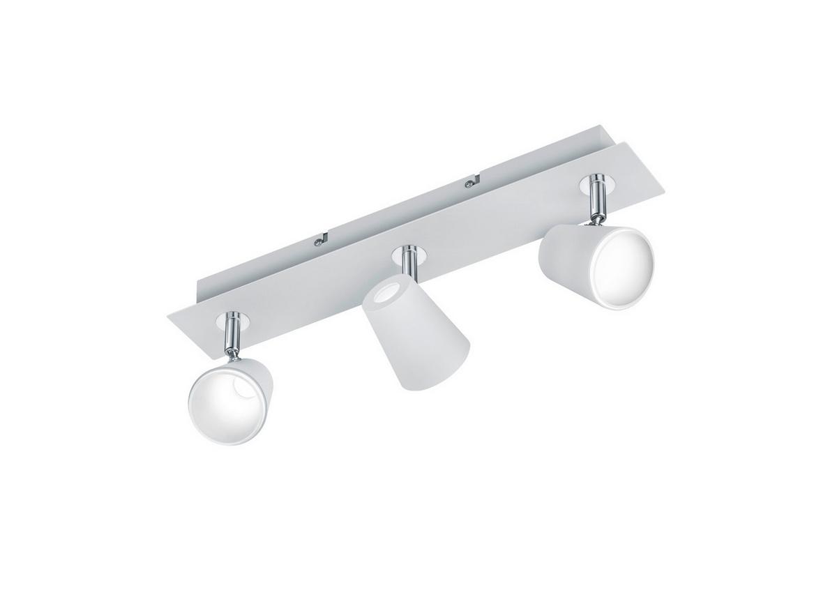 LED-Strahler Narcos in Weiß/Chrom max. 18 Watt - Chromfarben/Weiß, Design, Metall (16/45/7,5cm) - Trio Leuchten