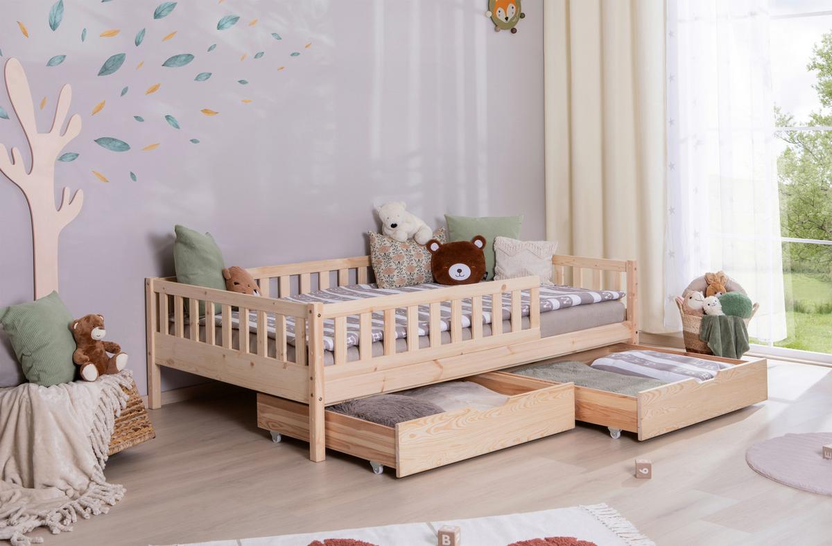 Hausbett Lou ca. 120x200 cm Holz - Naturfarben, MODERN, Holz (120/200cm) - MID.YOU