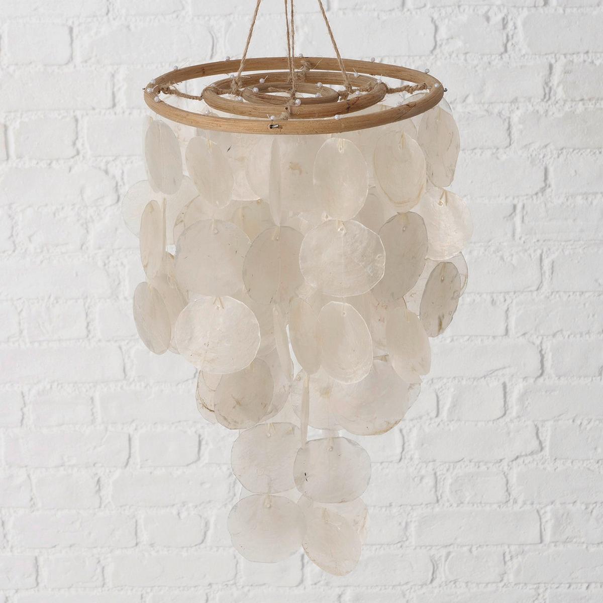 Decorațiune de agățat CASCADA I -PAZ- - alb/culoare natur, Basics, materiale naturale (28/65cm) - Modern Living