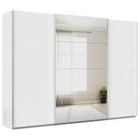 Omara Z Drsnimi Vrati Feldkirch, Bela - srebrne barve/bela, Moderno, kovina/leseni material (315/229/62cm) - Modern Living