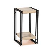 Stojalo Za Rože Scott 4, Barva Hrasta, Črna - črna/barve hrasta, Moderno, kovina/leseni material (30/55/30cm) - Modern Living