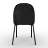 STOL ELORA - svart, Modern, metall/textil (48/86/55cm) - Bessagi Home