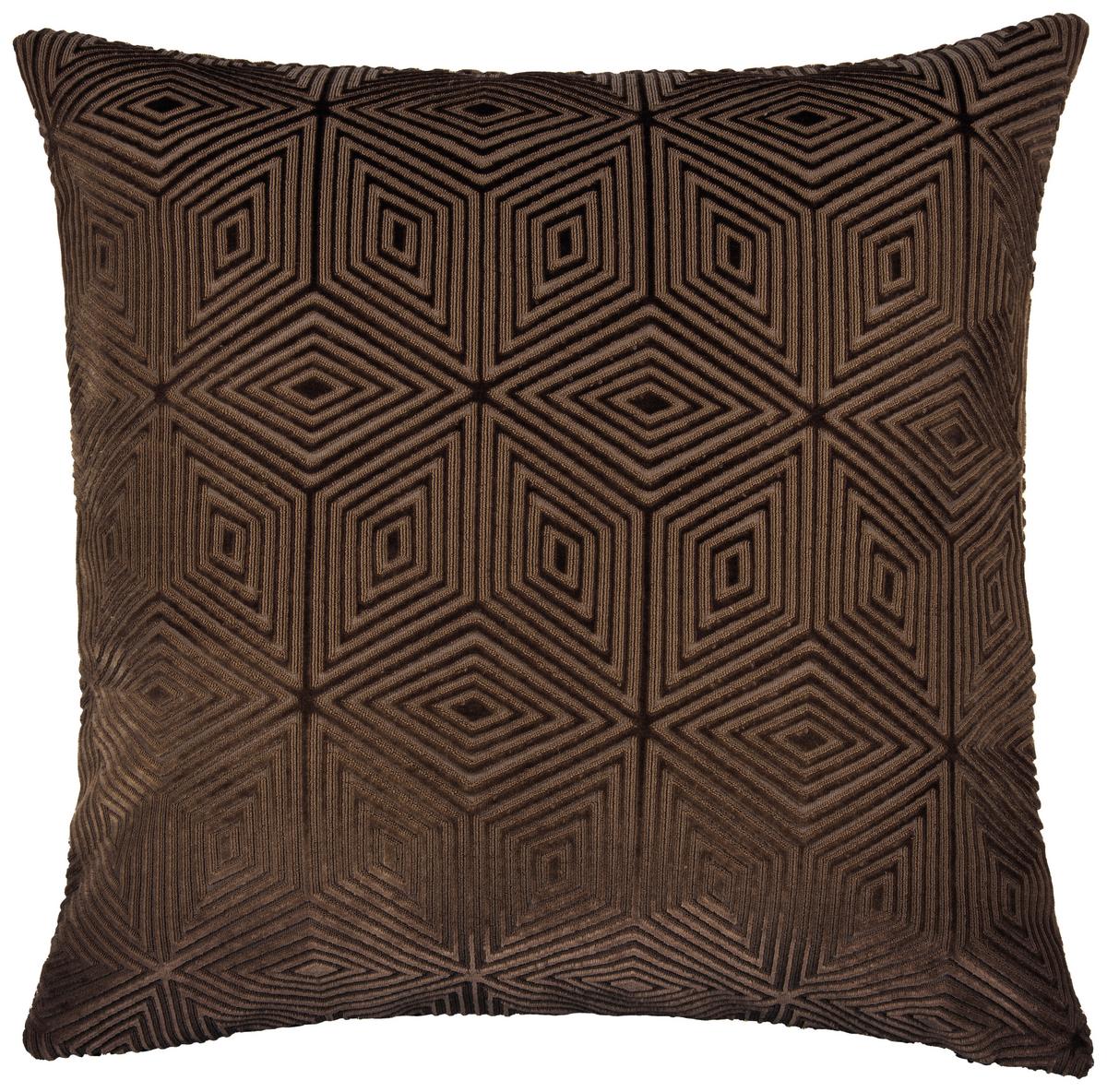 Kissenhülle Rania Dunkelbraun ca. 40x40cm - Dunkelbraun, Textil (40/40cm)