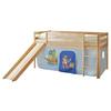 Igralna Postelja Manuel, 90x200, Modra, Tobogan - barve bora/modra, Natur, les (90/200cm) - MID.YOU