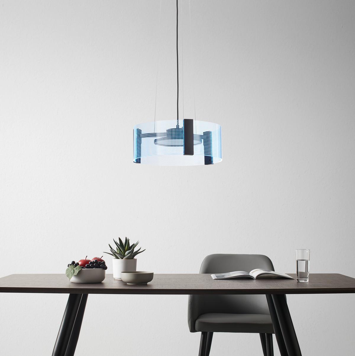 LAMPA WISZĄCA LED MARGE - czarny/biały, Modern, tworzywo sztuczne/metal (40/120cm) - Bessagi Home