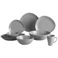 Speiseteller Nele Aus Steinzeug In Grau - siva, Moderno, keramika (26,3/23/2,5cm) - Premium Living Speiseteller Nele Aus Steinzeug In Grau - siva, Moderno, keramika (26,3/23/2,5cm) - Premium Living