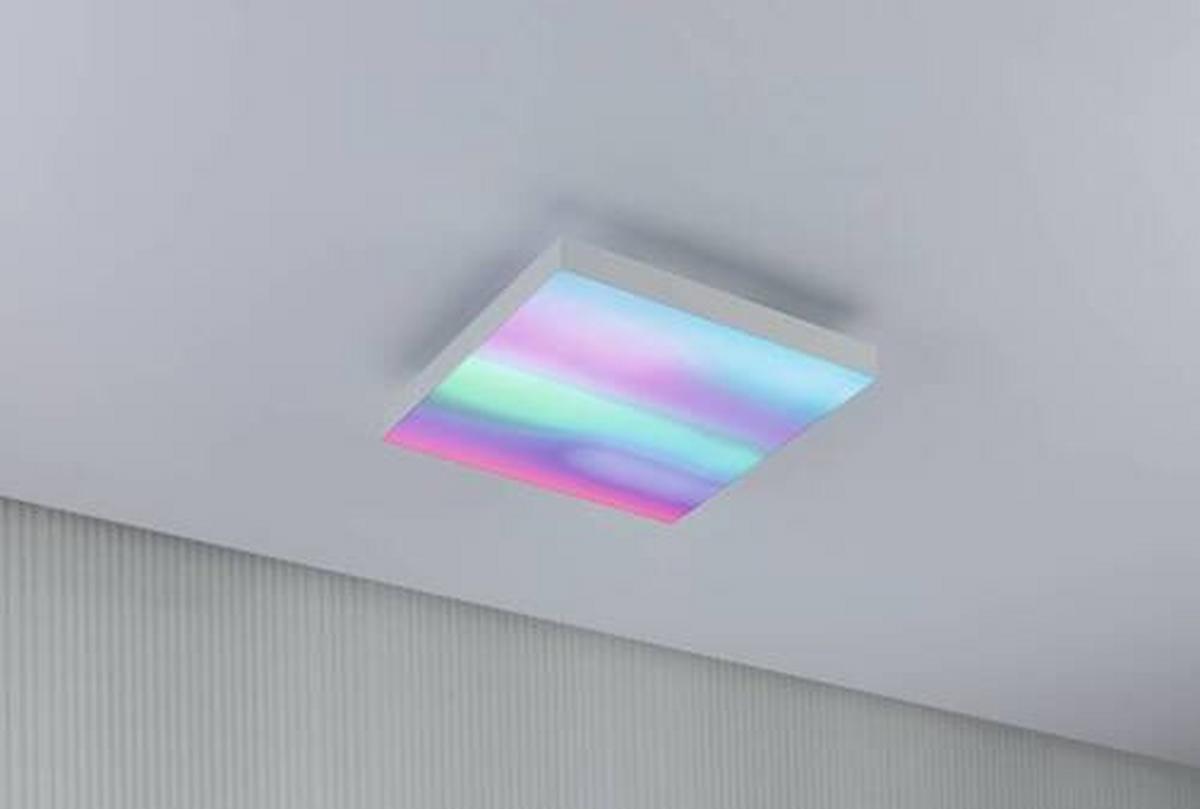 LED-Paneel Verlora Rainbow in Weiß max. 13,2 Watt - Weiß, Basics, Metall (29,5/29,5cm) - Paulmann