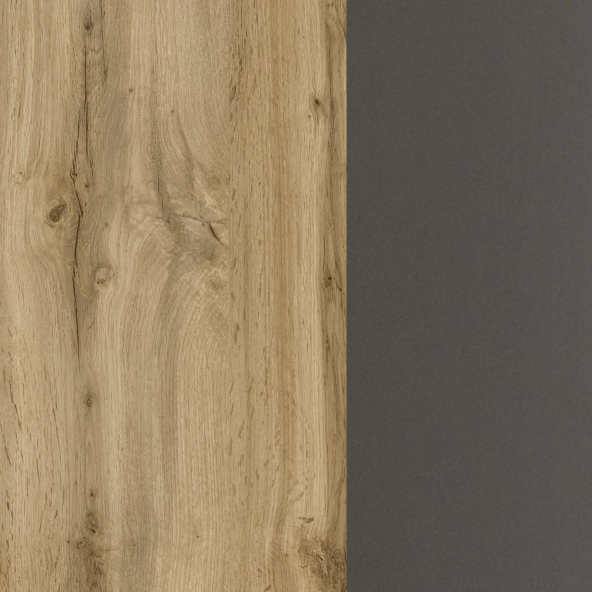 Küchenblock Sorrento ohne Geräte ca. 270 cm Eichefarben - Eichefarben/Anthrazit, MODERN, Holzwerkstoff (270/200/60cm) - Held