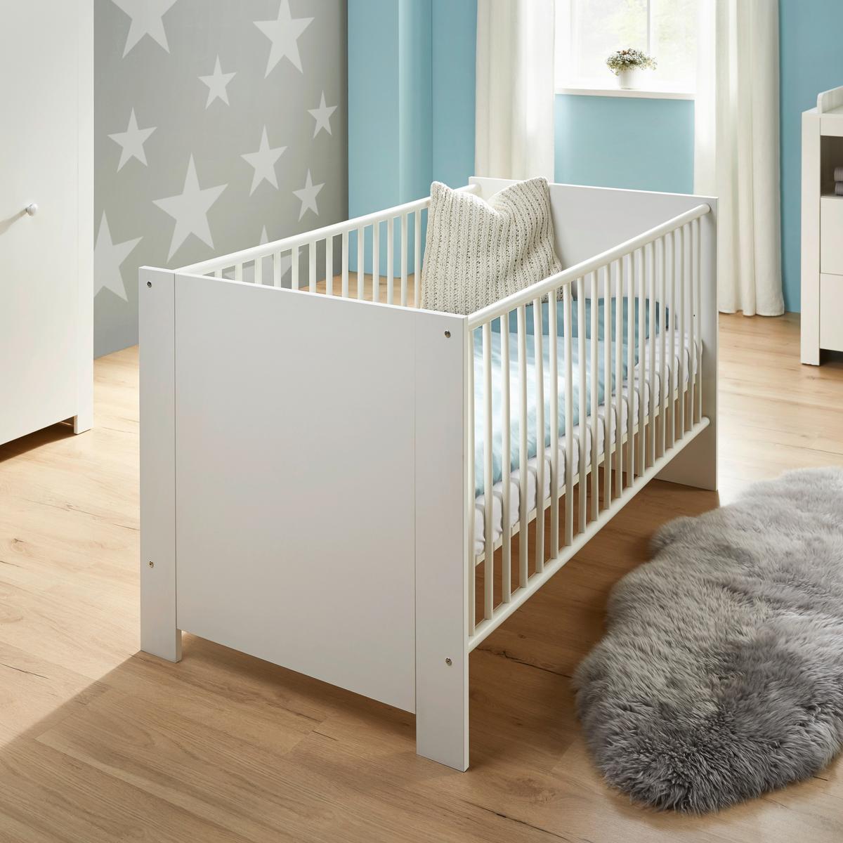Babyzimmer Olivia Weiß - Weiß, KONVENTIONELL (334/186/266cm) - Bessagi Kids