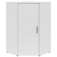 Kutna Komoda Multi - bijela/crna, Moderno, drvni materijal/plastika (101/115/79cm) - Modern Living