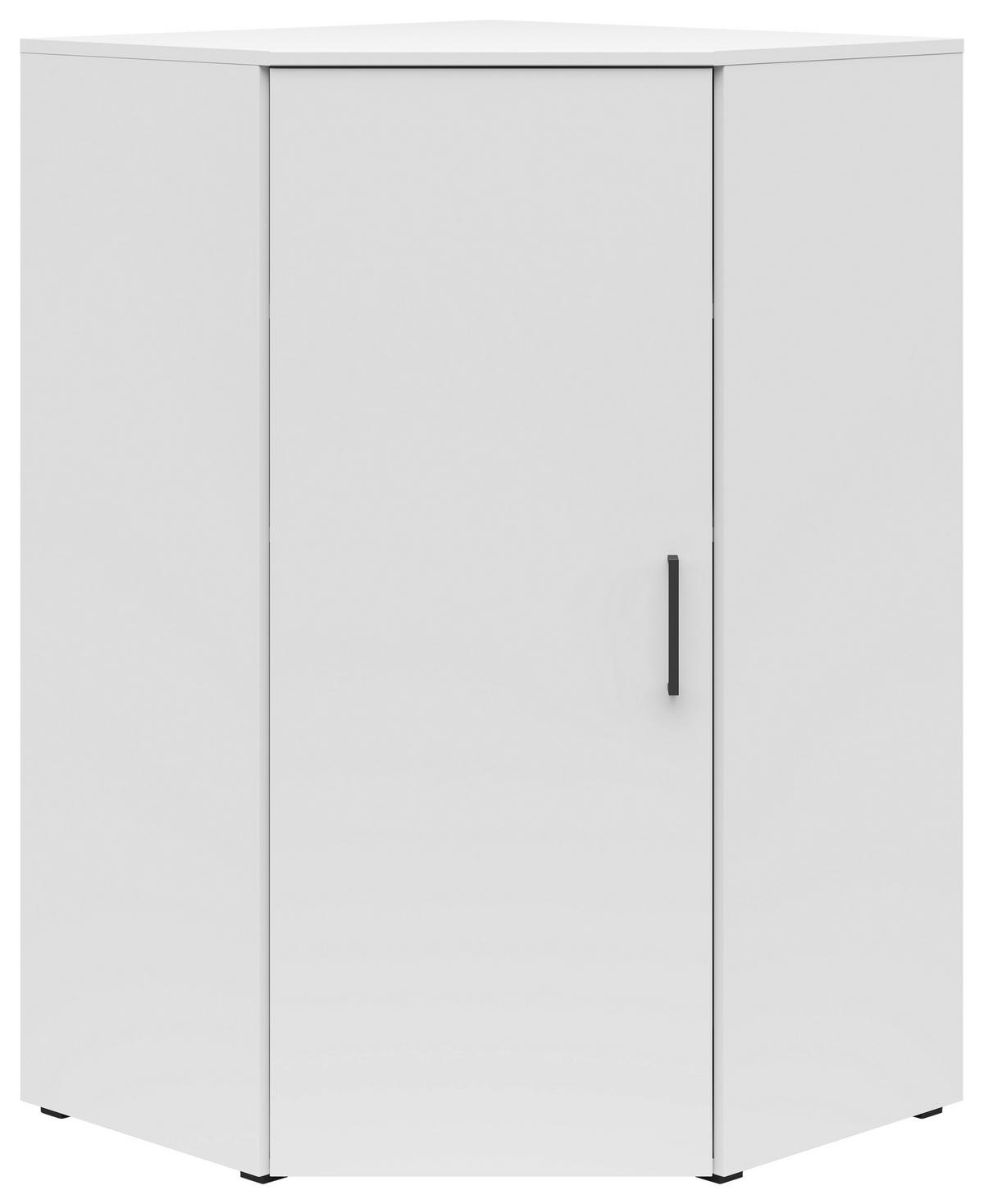 Kutna Komoda Multi - bijela/crna, Moderno, drvni materijal/plastika (101/115/79cm) - Modern Living