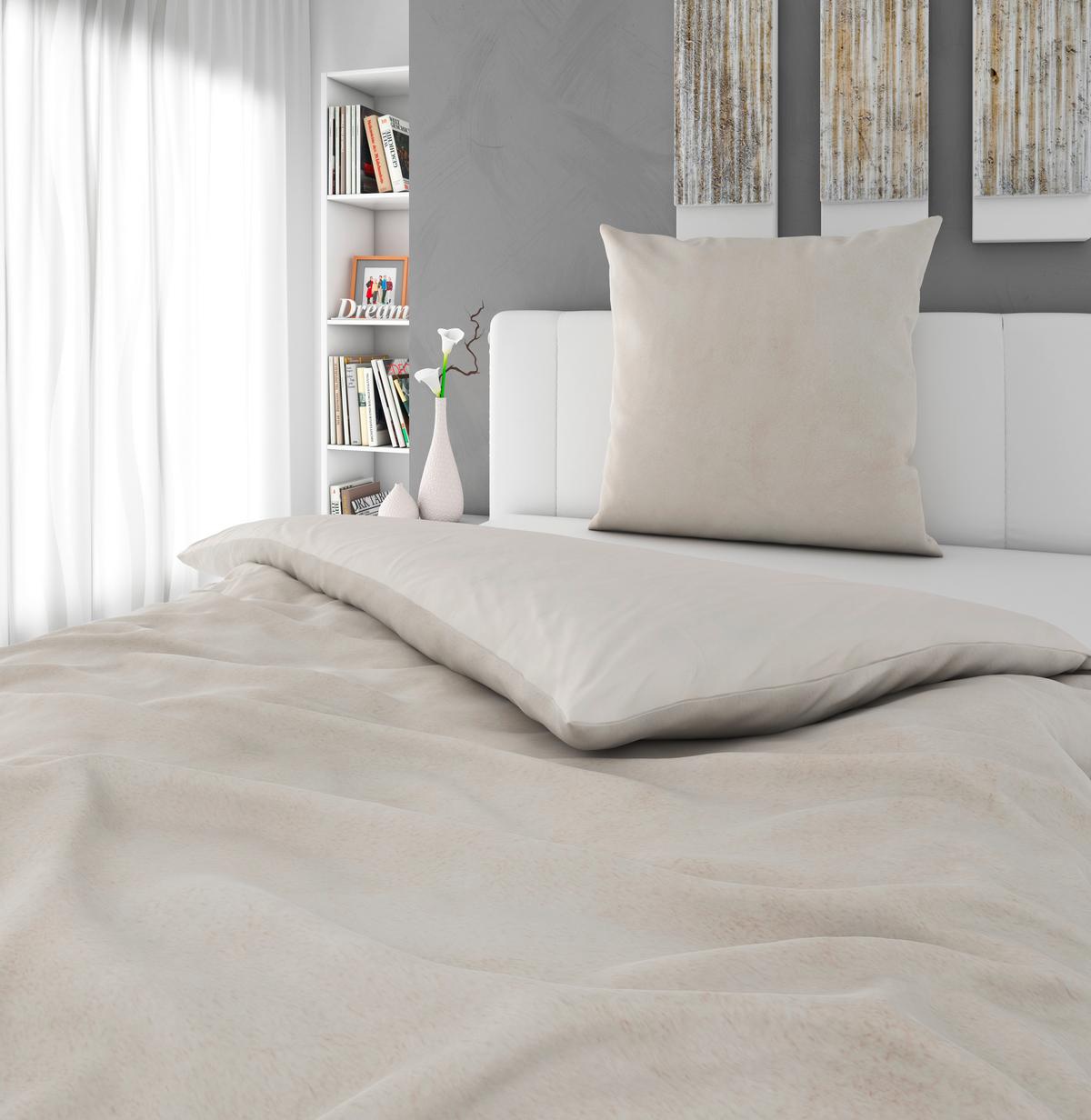 POŚCIEL YUKI - szary, Konventionell, tworzywo sztuczne (135/200cm) - Novel