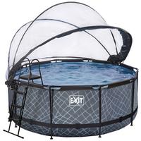 Bazen Exit Stone Pool, Črpalka S Peščenim Filtrom, Ø 360cm - siva, Konvencionalno, kovina (360/122cm) - EXIT Toys