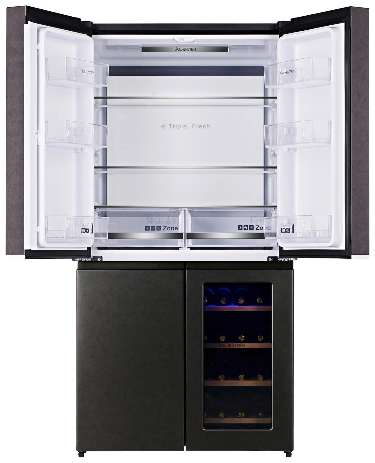 Multi-Door WCD595EWTSNF ST ca. 91x182x71 cm Dunkelgrau - Dunkelgrau, KONVENTIONELL, Kunststoff/Metall (90,5/182/72cm) - Wolkenstein