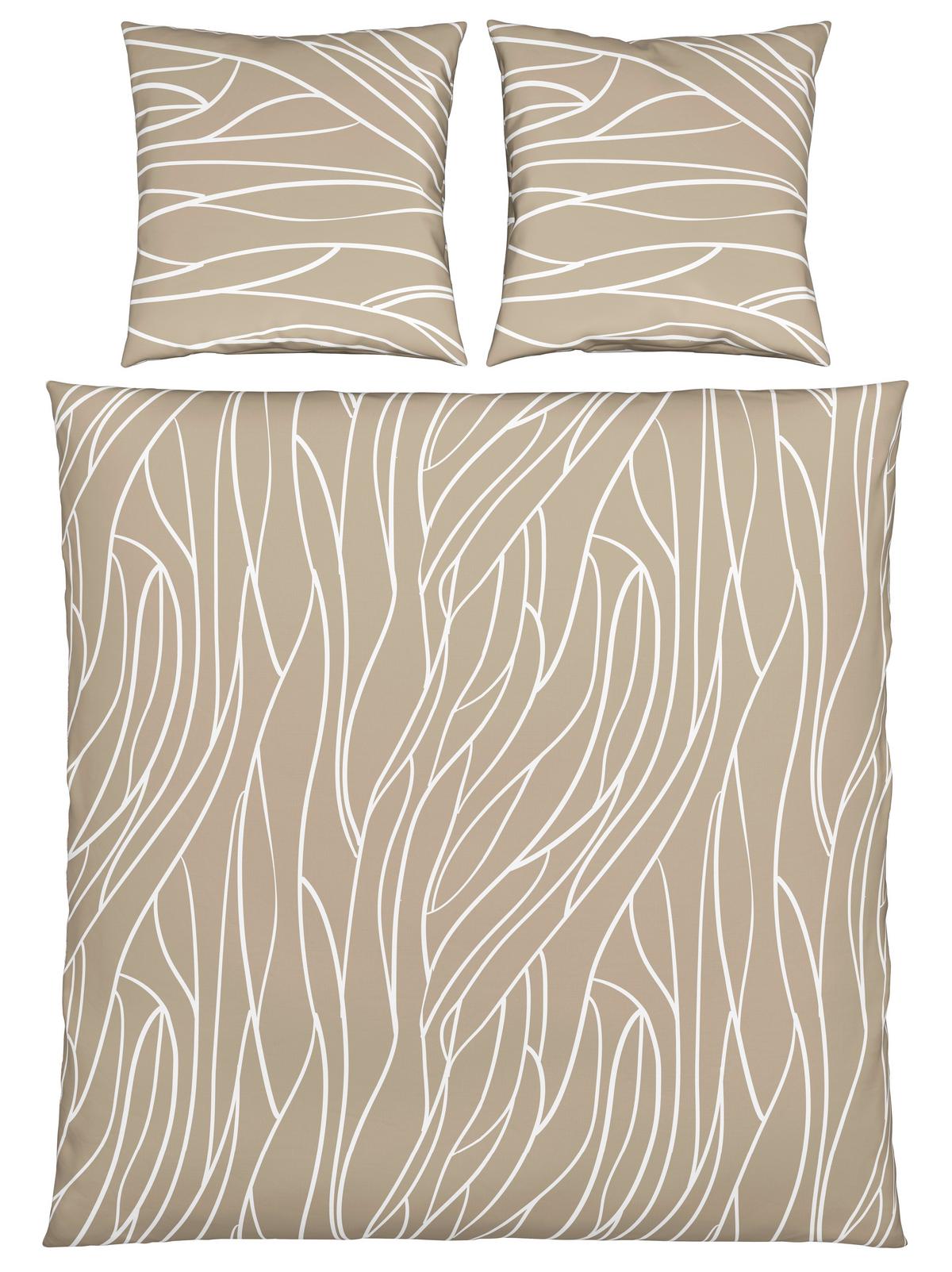 Bettwäsche Juliane XXL Hellbraun ca. 200x200cm - Hellbraun, KONVENTIONELL, Textil (200/200cm) - Mömax