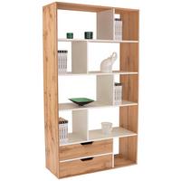 Mobilier despărțitor Roberto - alb/culoare lemn stejar, Modern, material pe bază de lemn (110/185/32cm) - Modern Living