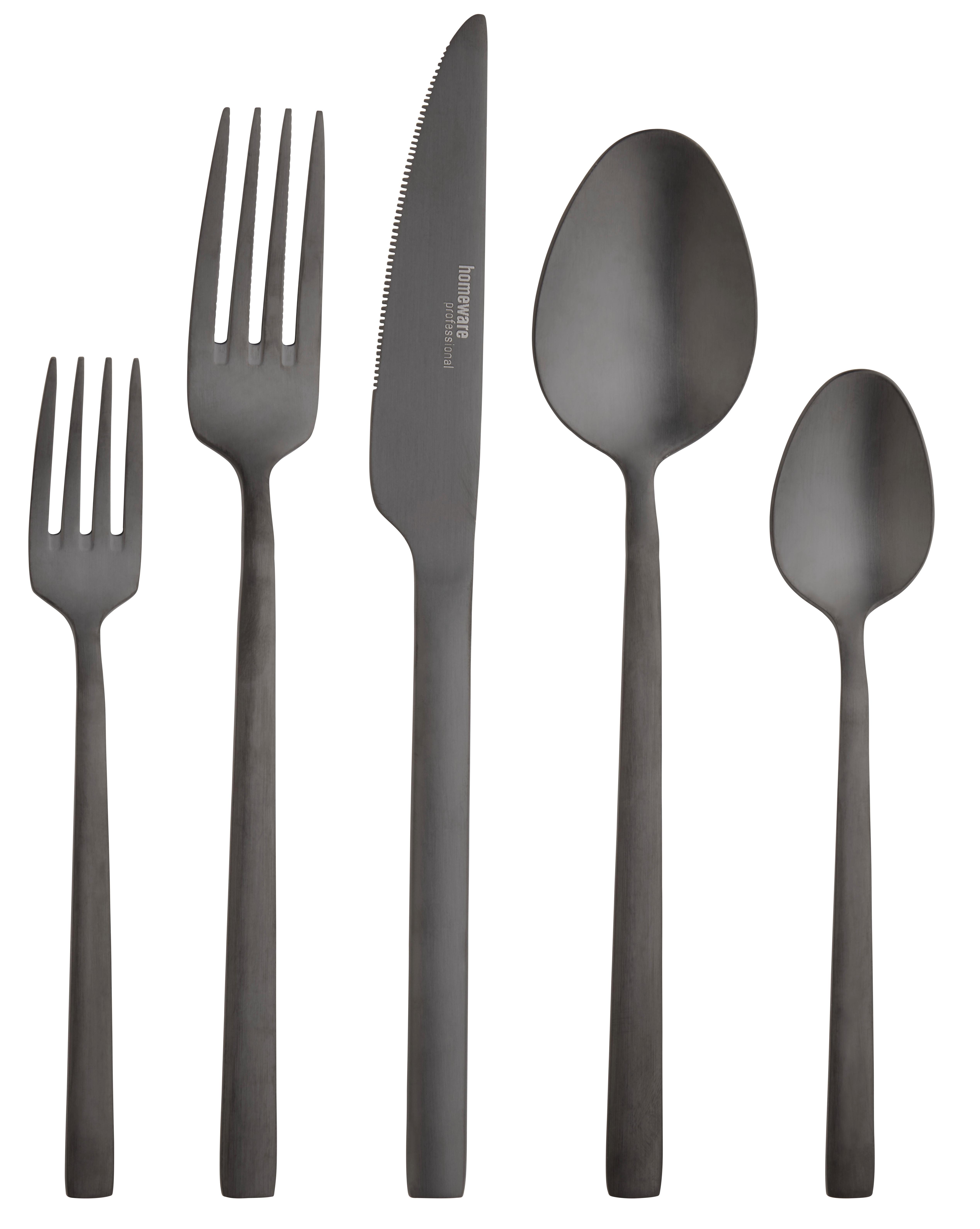 ZESTAW SZTUĆCÓW GLAM CHIC BLACK - czarny, Design, metal - Homeware Profession.