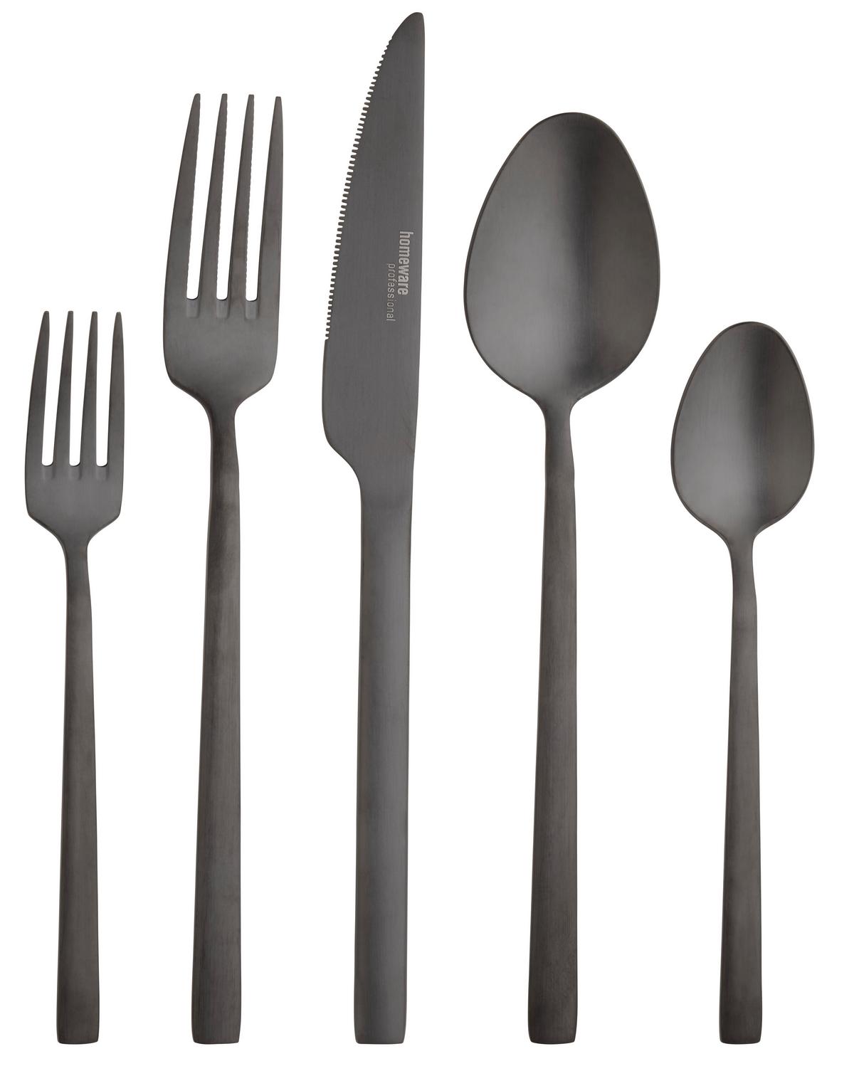 ZESTAW SZTUĆCÓW GLAM CHIC BLACK - czarny, Design, metal - Homeware Profession.