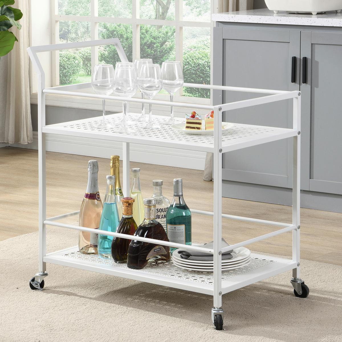 Servierwagen Wl7.322 - Weiss, Design, Kunststoff/Metall (79/45/83cm) - MID.YOU