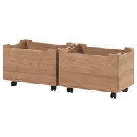 Bettschubkasten RORREST Eichefarben Echtholz Eiche - Eichefarben, MODERN, Holz (57/32,5/40cm) - Vipack