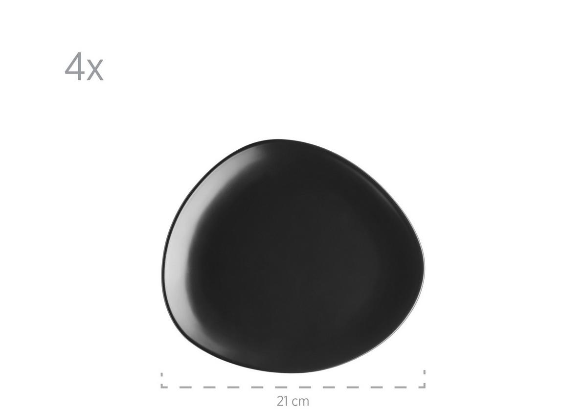 KOMBISERVICE 931730 SCHWARZ POSTSICHER - Schwarz, Basics, Keramik (44/34/33,6cm) - Mäser