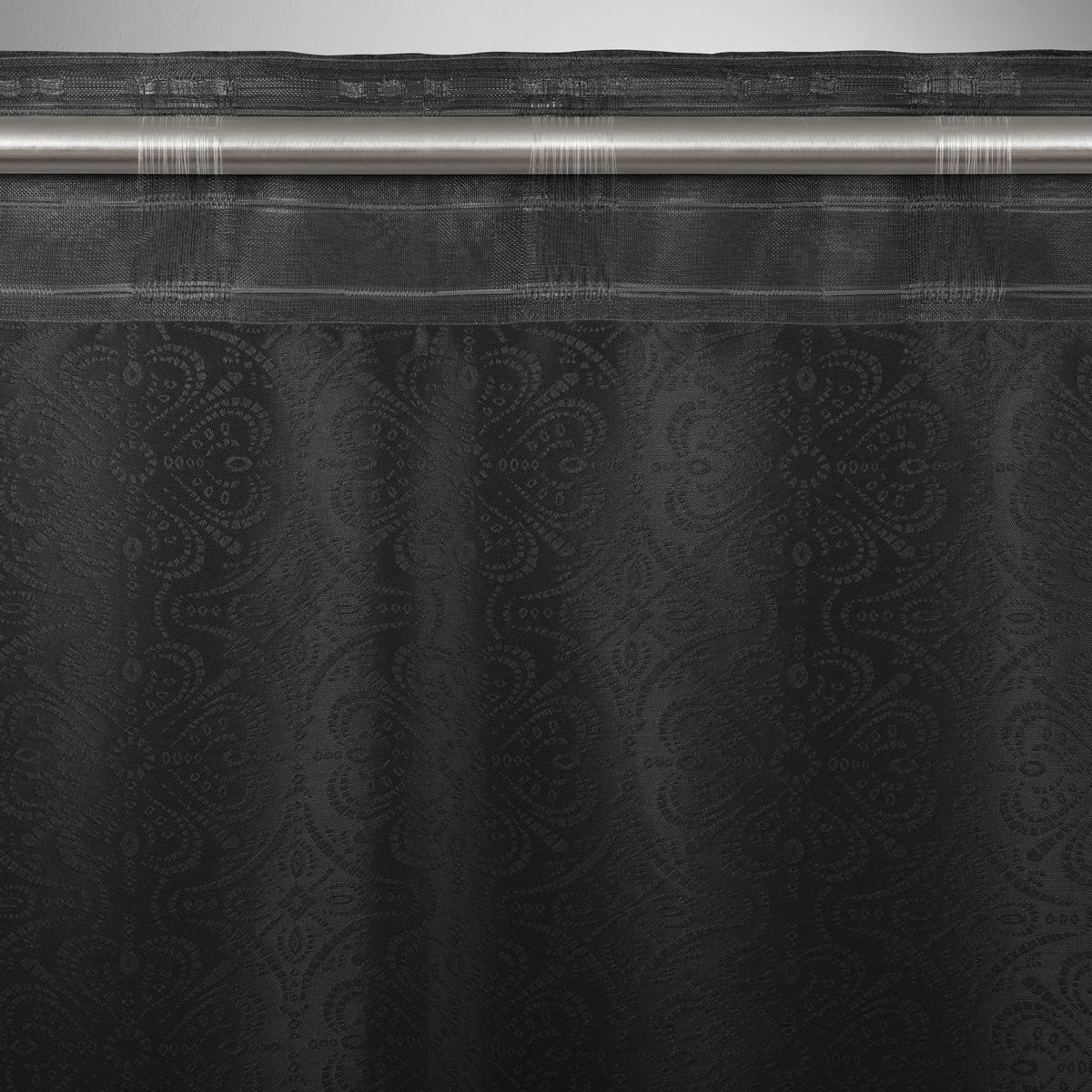Fertigvorhang Emil Schwarz ca. 135x245cm - Schwarz, ROMANTIK / LANDHAUS, Textil (135/245cm) - Mömax