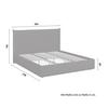 STOPPAD SÄNG ALBA - mörkgrå/svart, Modern, trä/textil (180/200cm) - Bessagi Home