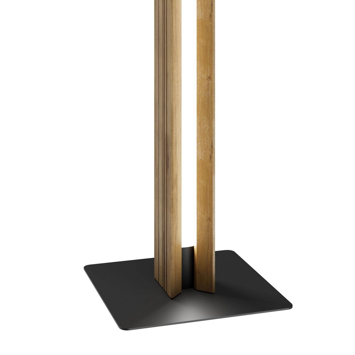 LAMPA STOJĄCA LED 142394 SAALBACH *WW* - czarny, Natur, metal/drewno (21/150cm) - Waldwelt
