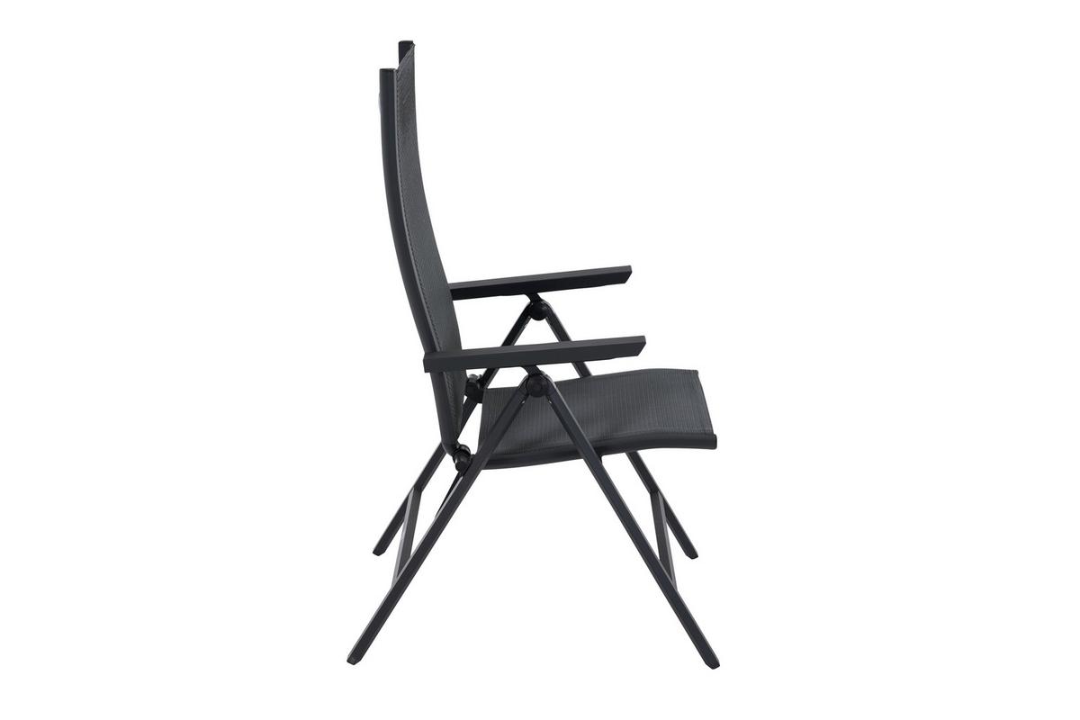 Gartenklappsessel Tauro Anthrazit - Anthrazit, Basics, Kunststoff/Metall (60/110/66cm) - Siena Garden