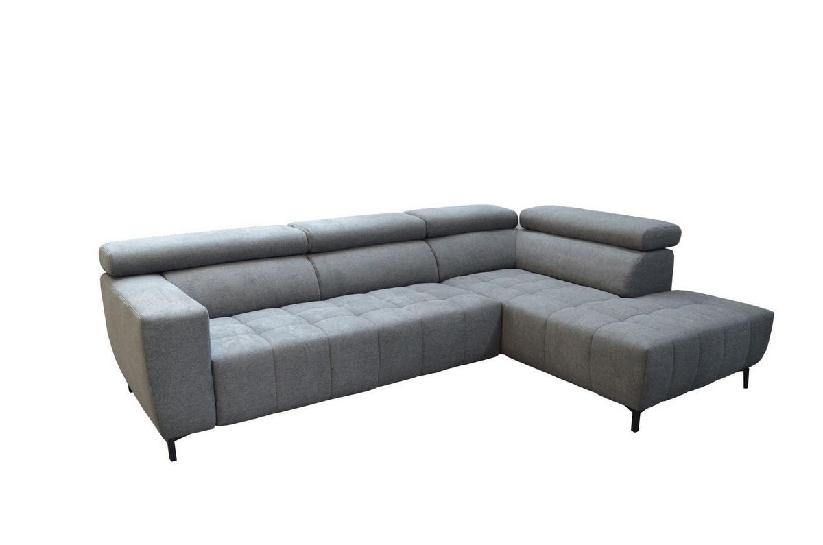 Ugaona Garnitura Tarragona - siva/crna, Moderno, tekstil (295/201cm) - Premium Living