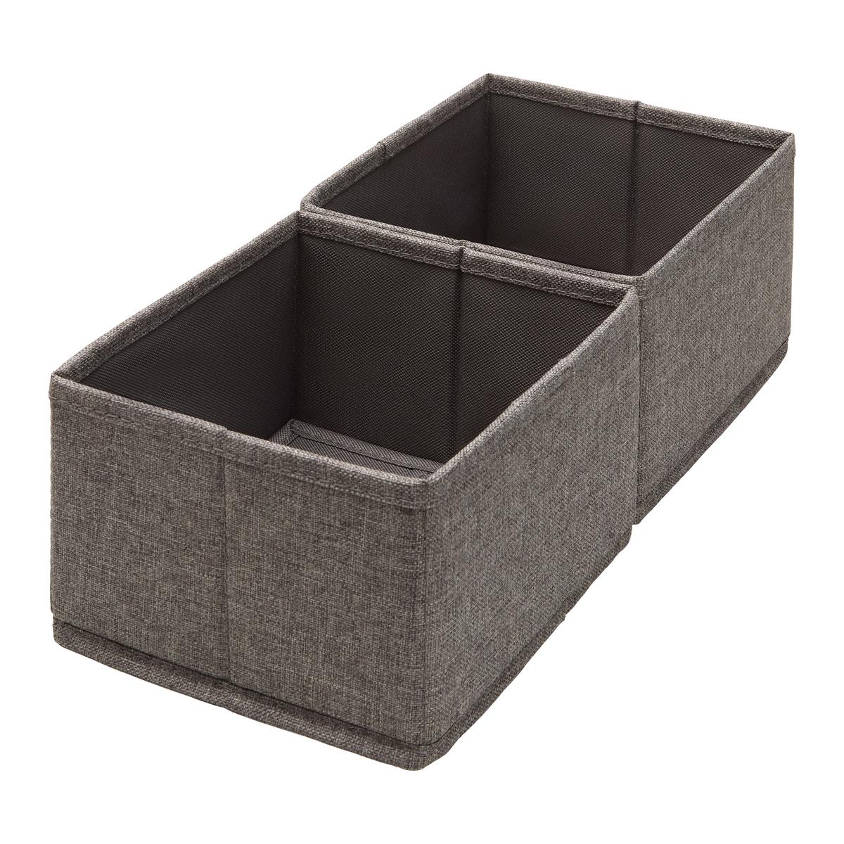 Set de cutii pentru depozitare Ludwig - gri închis, Modern, hârtie/textil - Mömax