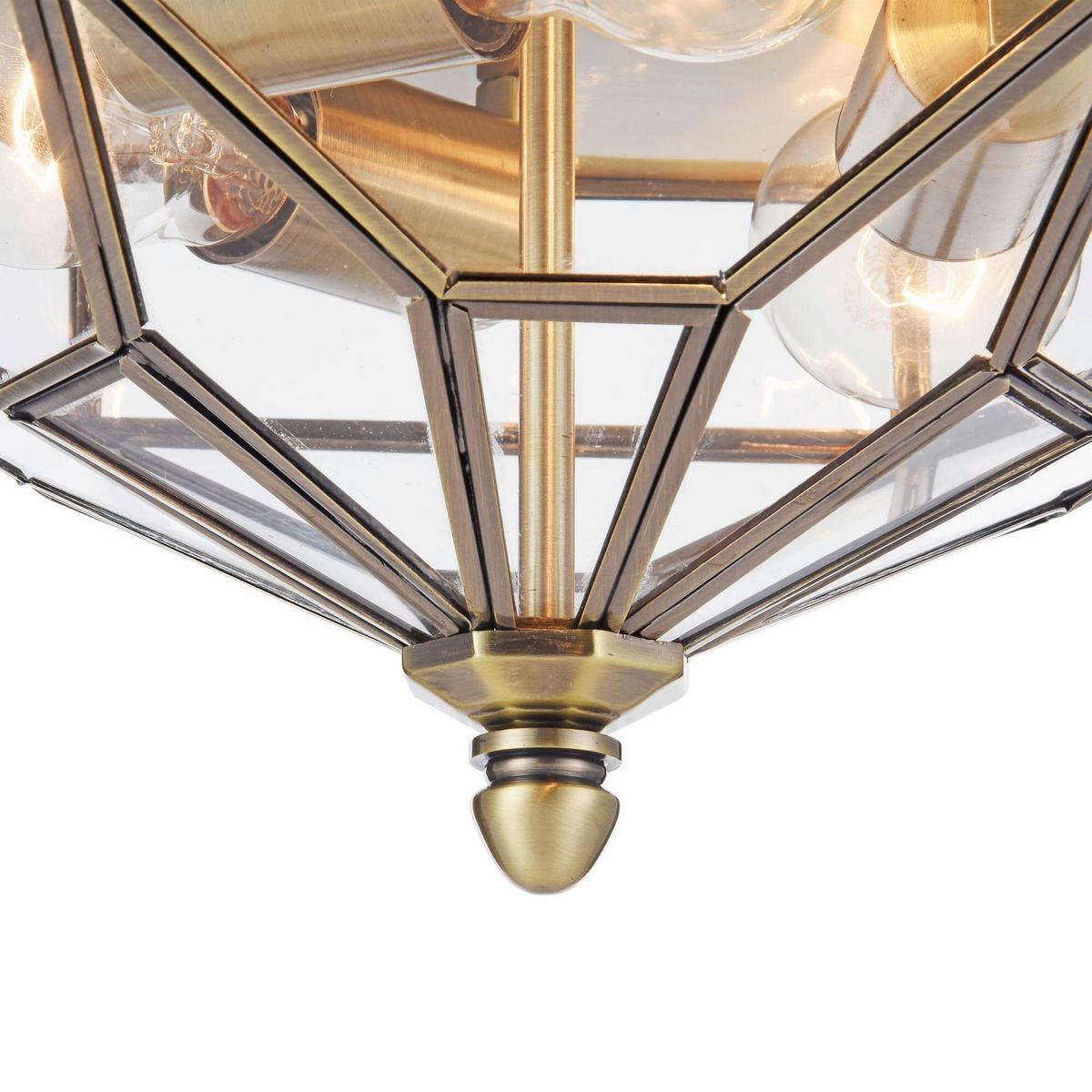 Deckenleuchte Zeil Bronzefarben max. 60 Watt - Transparent/Bronzefarben, Trend, Metall (35.2/19.2cm) - MAYTONI