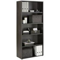 Regal in Schwarz - Schwarz, Modern, Holzwerkstoff/Kunststoff (81/180/36cm) - Mömax