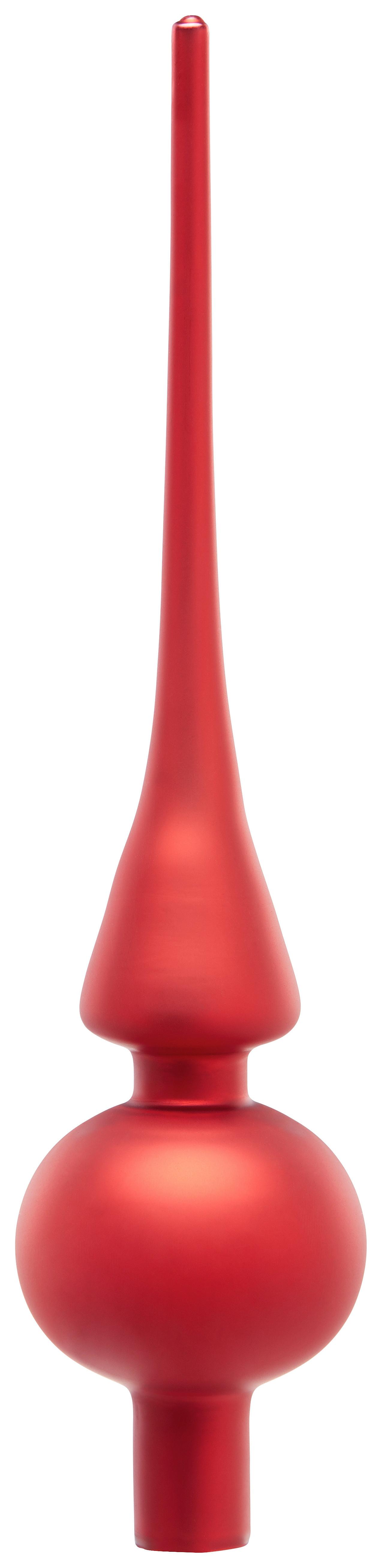 Christbaumspitze Luna I diverse Farben - Schwarz Hochglanz/Hellrosa, KONVENTIONELL, Glas (6,6/25,5cm) - Mömax