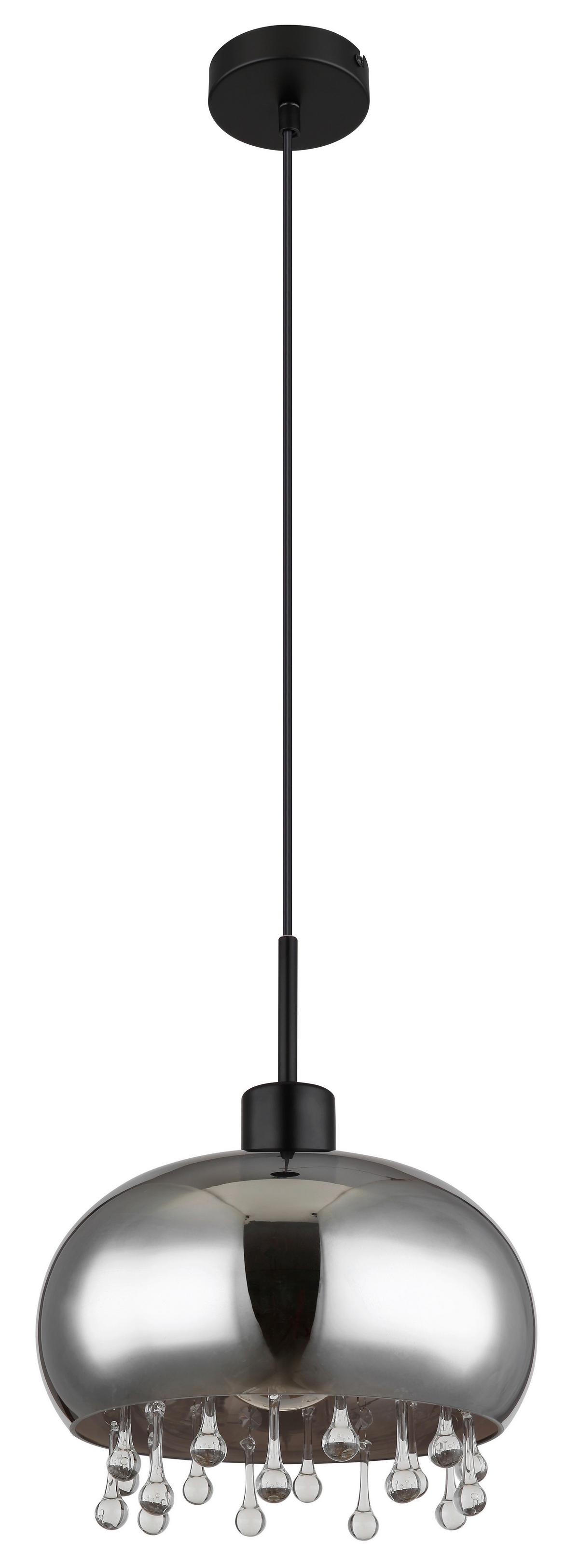 Viseča Svetilka 15839h1 Corry - siva/črna, Trendi, kovina/steklo (28/120cm)
