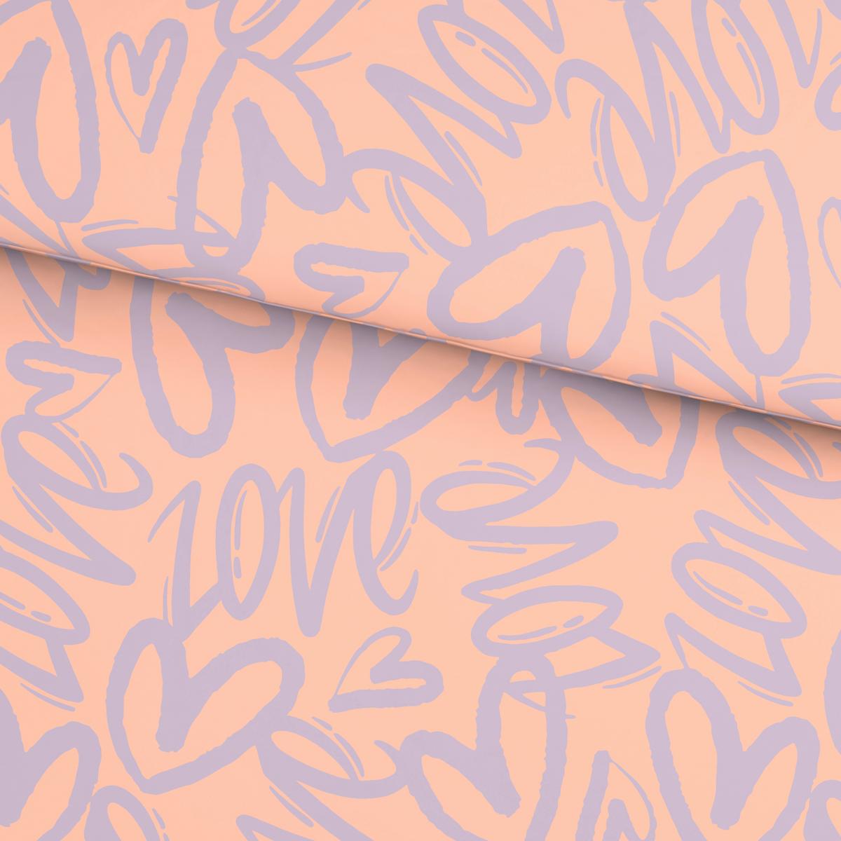 Bettwäsche Young Heart Hellrosa/Flieder ca. 135x200cm - Hellrosa/Flieder, Textil (135/200cm) - Mömax