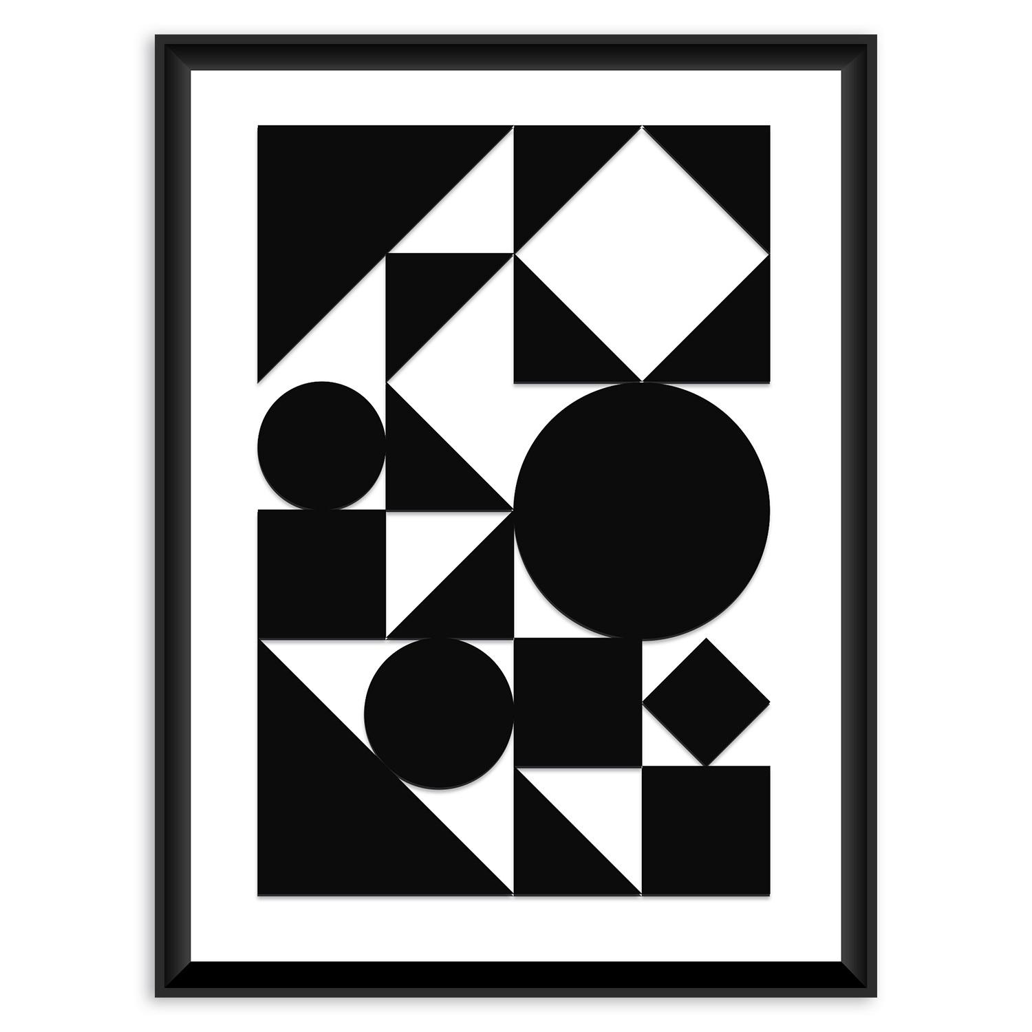 Bild Nero Schwarz/Weiss ca. 30x40cm - Weiss/Schwarz, Papier/Holzwerkstoff (30/40cm) - Modern Living