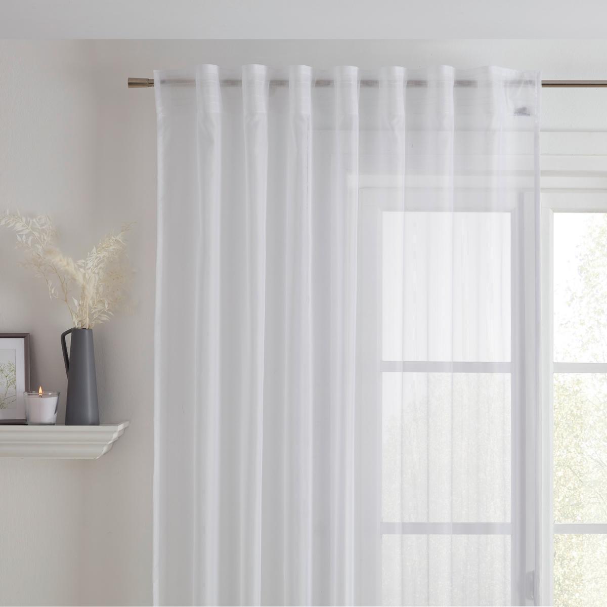Készfüggöny Rita 140/245 - fehér, textil (140/245cm) - Modern Living