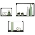 Wandboardset aus Metall, 3-teilig - Schwarz, MODERN, Metall (40/35/25/28/24/18/10cm) - Modern Living Wandboardset aus Metall, 3-teilig - Schwarz, MODERN, Metall (40/35/25/28/24/18/10cm) - Modern Living