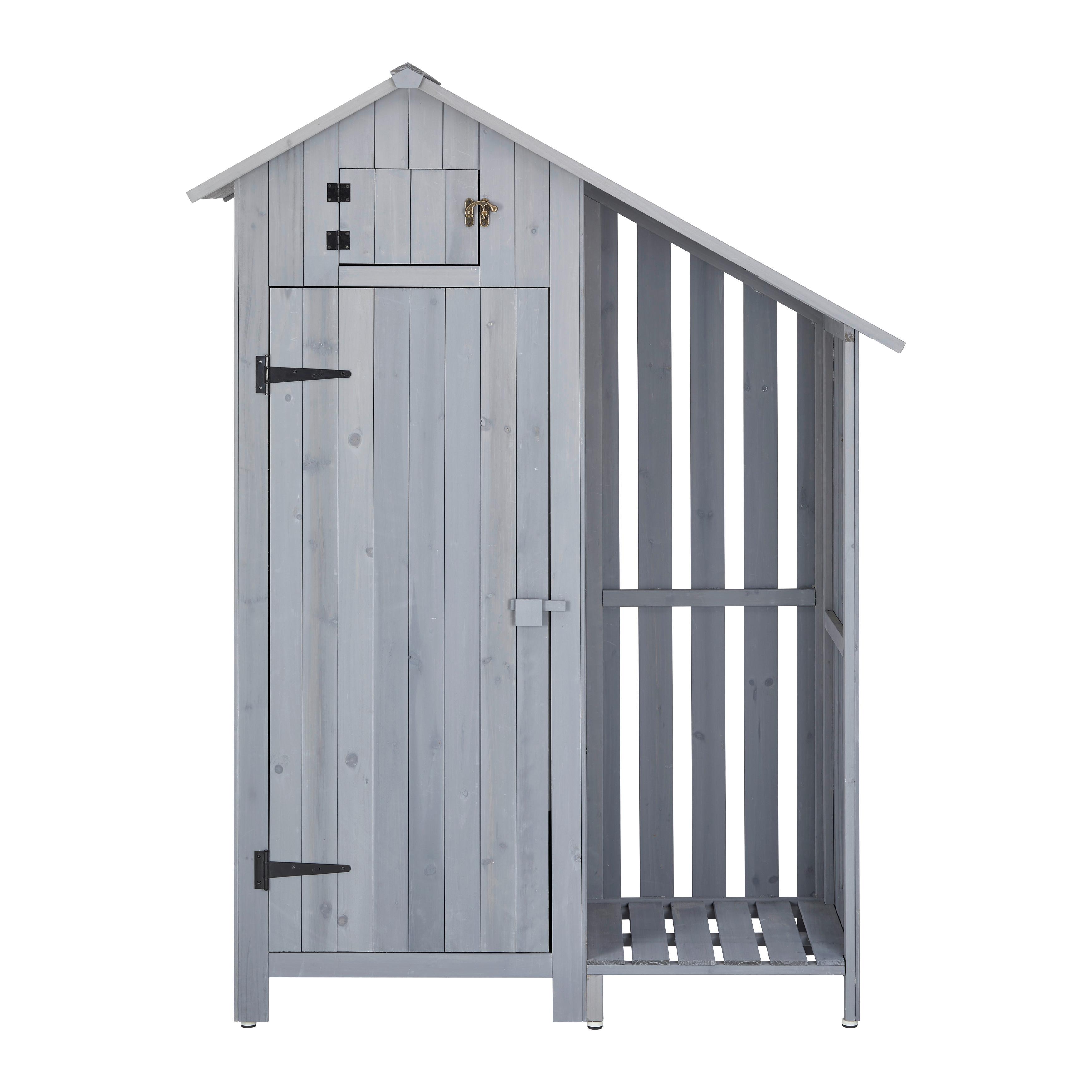 Kućica Za Alat Marianna - siva, Moderno, drvo (131/180/54,3cm) - Bessagi Garden