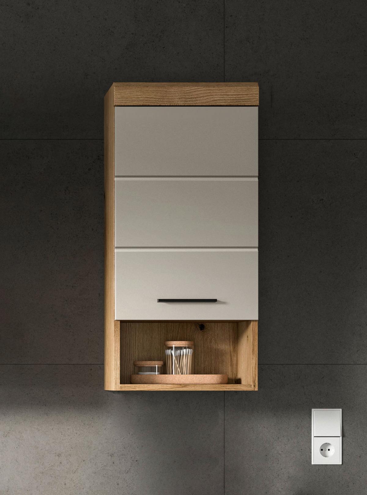 Hängeschrank Scout ca. 37x79 cm Kaschmir - Kaschmir/Schwarz, MODERN, Holzwerkstoff/Kunststoff (37/79/24cm) - MID.YOU