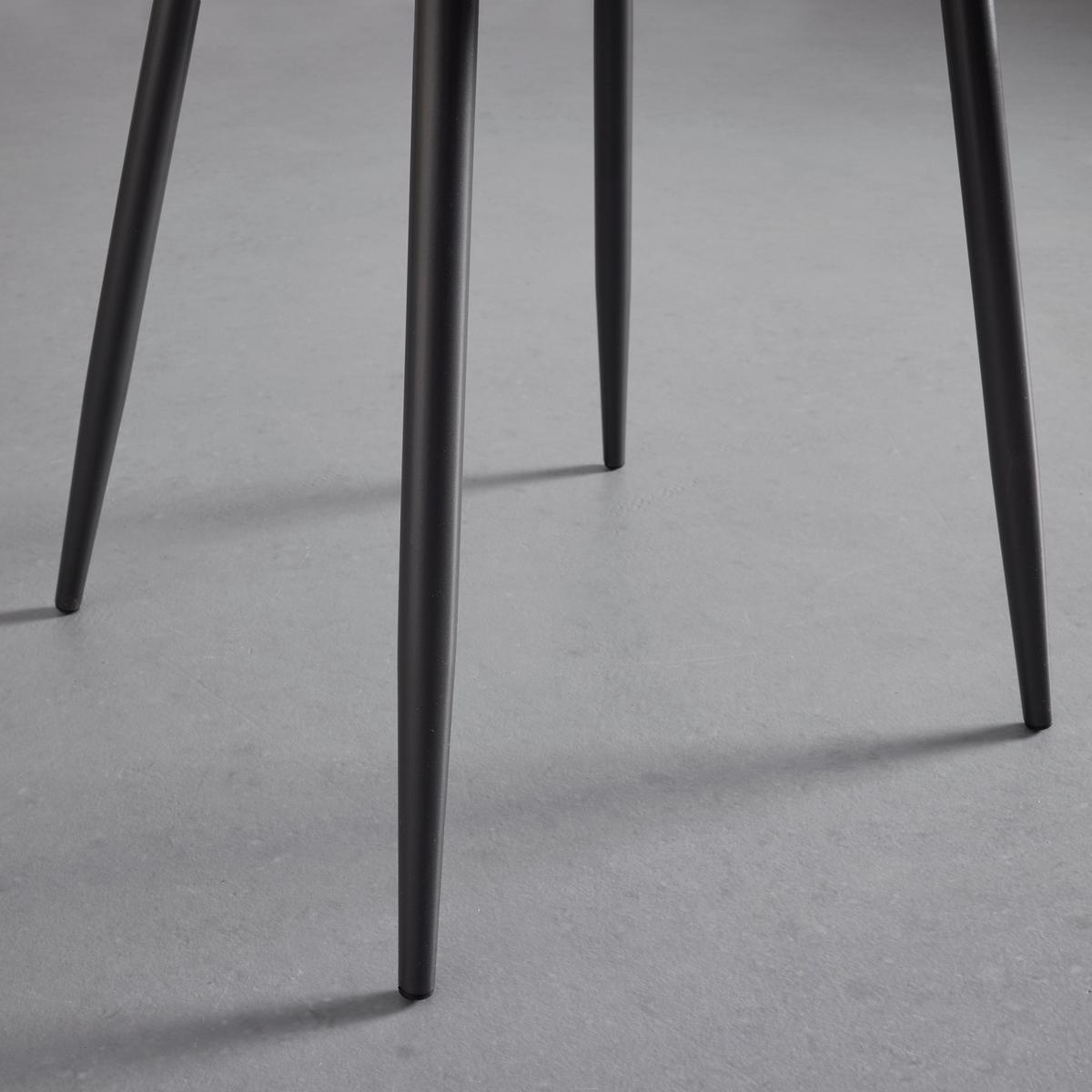 Stuhl Ria Schwarz Samt Gepolstert - Schwarz, MODERN, Holz/Textil (43,5/87/54cm) - Bessagi Home