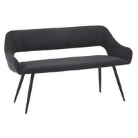 Jedilniška Klop Porto, Antracit, 140 Cm - črna/antracit, Moderno, kovina/tekstil (140l) - MID.YOU