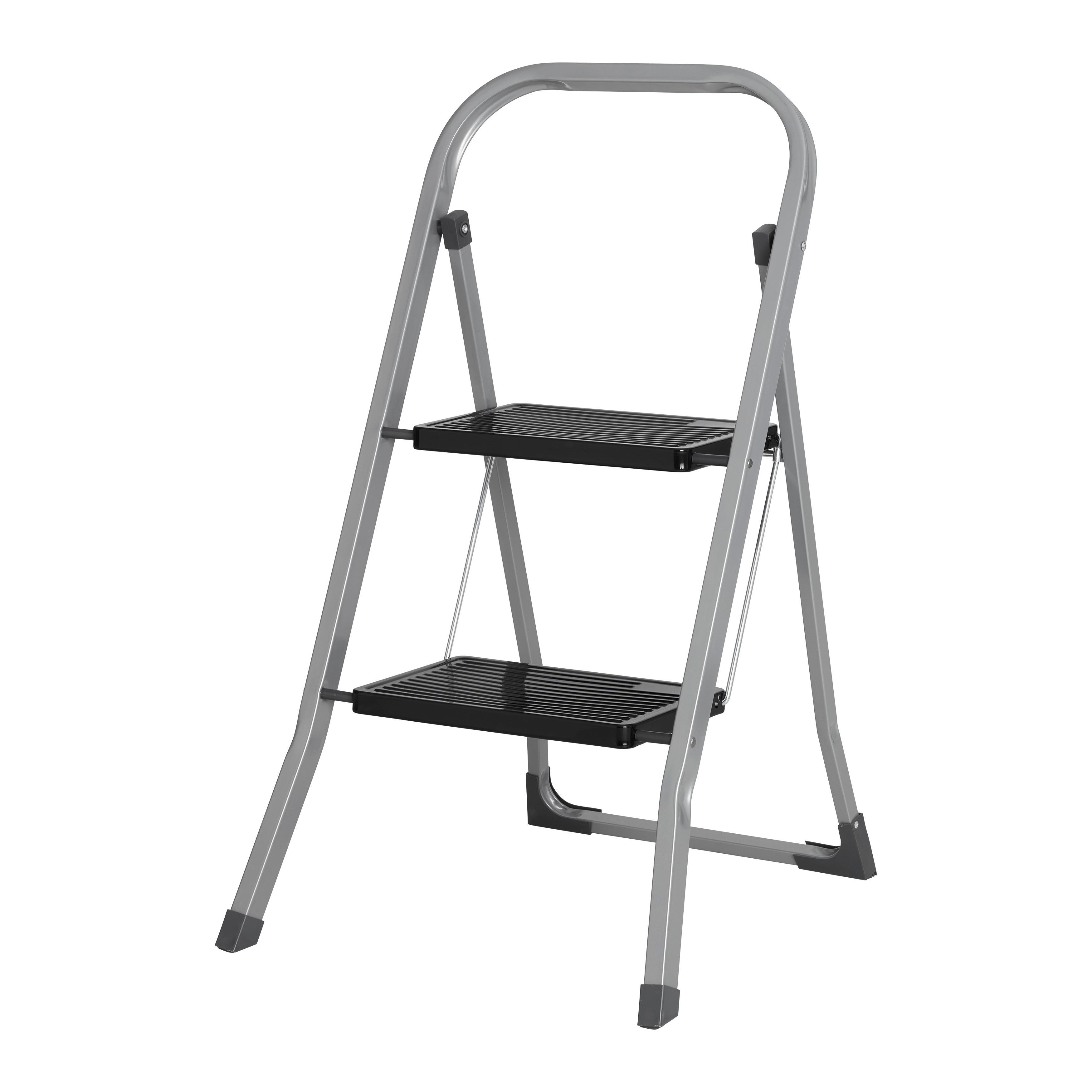 Klapptritt Bill Grau/Schwarz - Grau, KONVENTIONELL, Metall (46,5/55/81cm) - Mömax